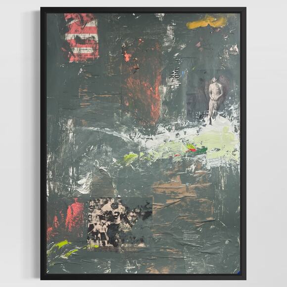 Original Mixed Media Abstract Modern Art Painting 18x24 